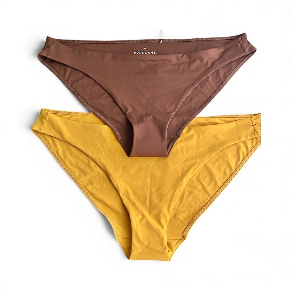 Everlane Bikini Swim Bottoms– 2-Pack – Brown & Mustard – Women’s Size XXL
